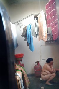 Indian aunty while bathing